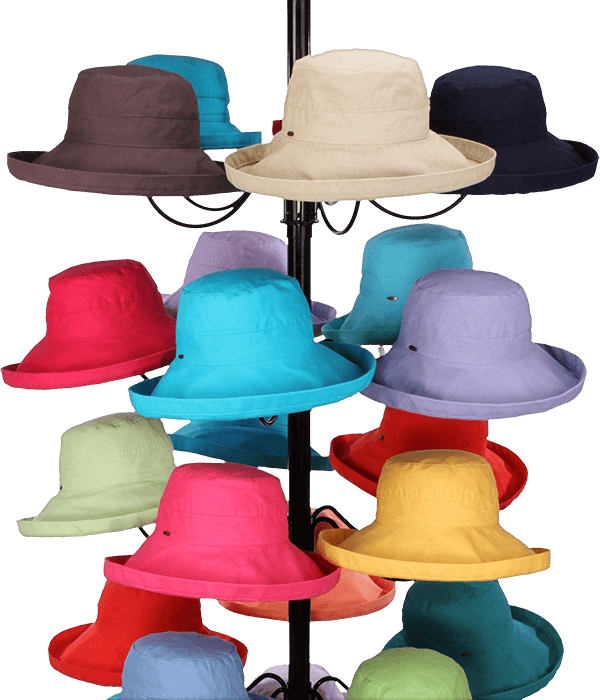 women's bright multi-colored hat rack